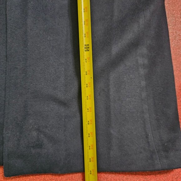 Allyn Saint George Italian Cashmere Blend Overcoat 42S Navy Quiet Luxury Formal - Picture 9 of 14